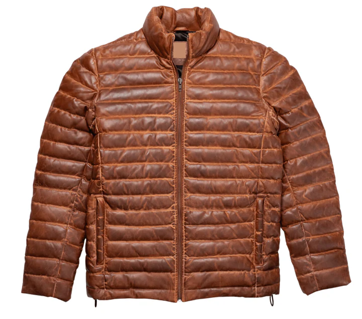Leather Puffer