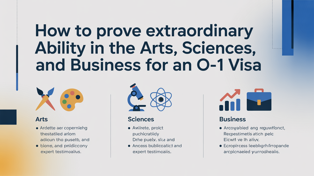 How to Prove Extraordinary Ability in the Arts, Sciences, and Business for an O-1 Visa